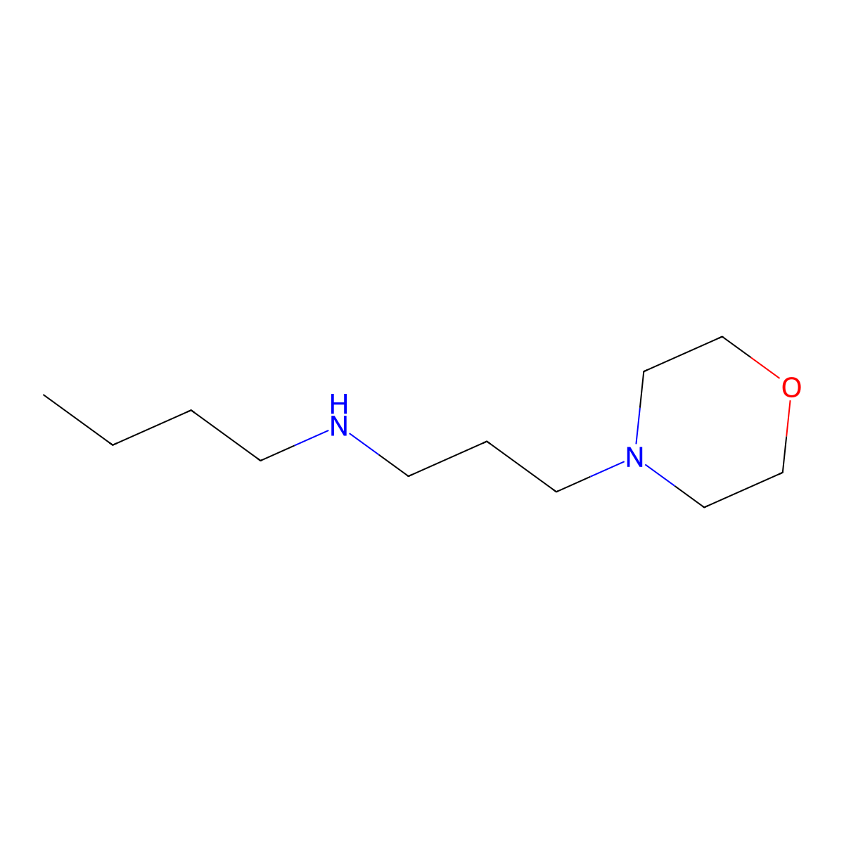 Butyl-(3-morpholin-4-yl-propyl)-amine molecular structure, CAS 137048-94-3