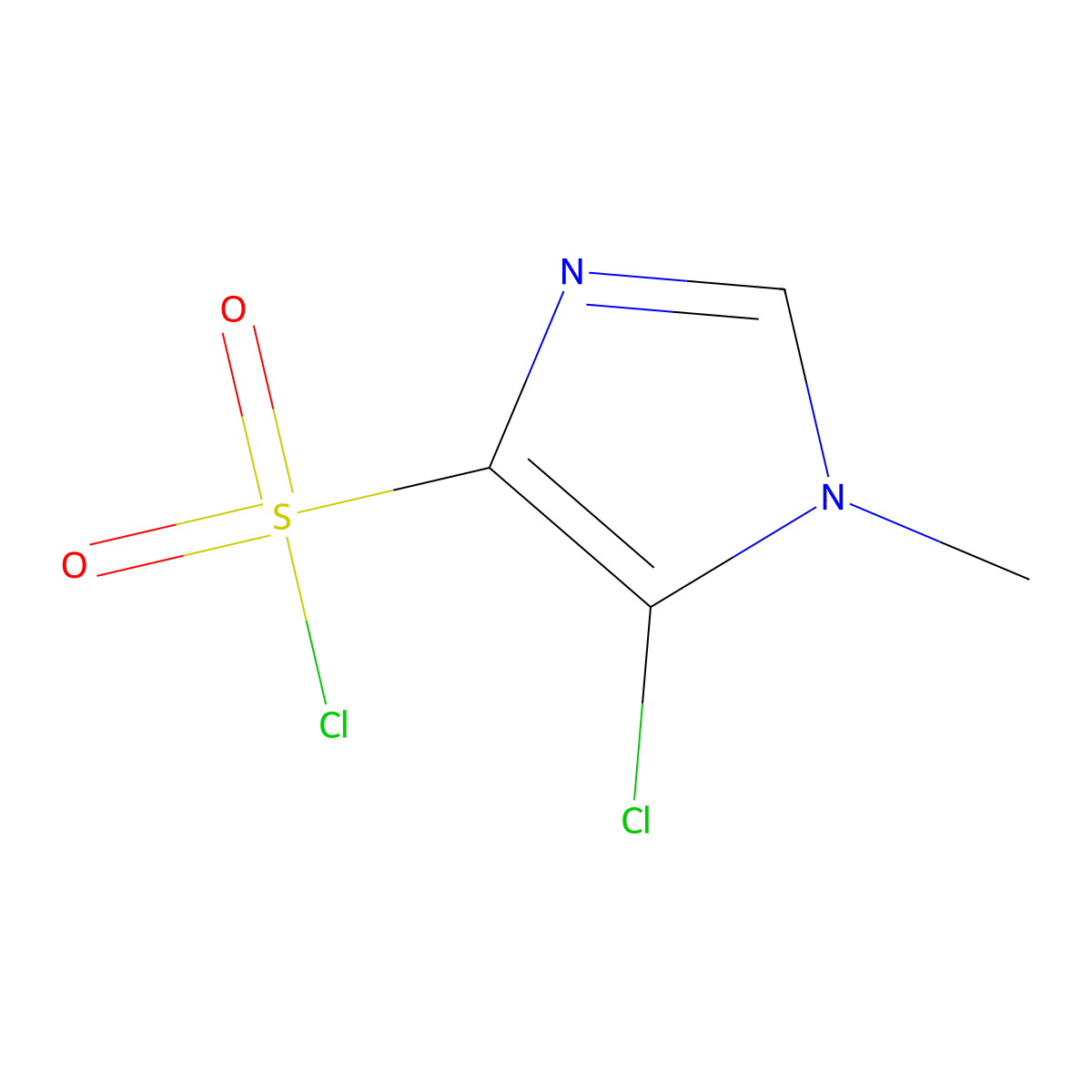 5-Chloro-1-methyl-1H-imidazole-4-sulfonyl chloride molecular structure, CAS 137048-96-5