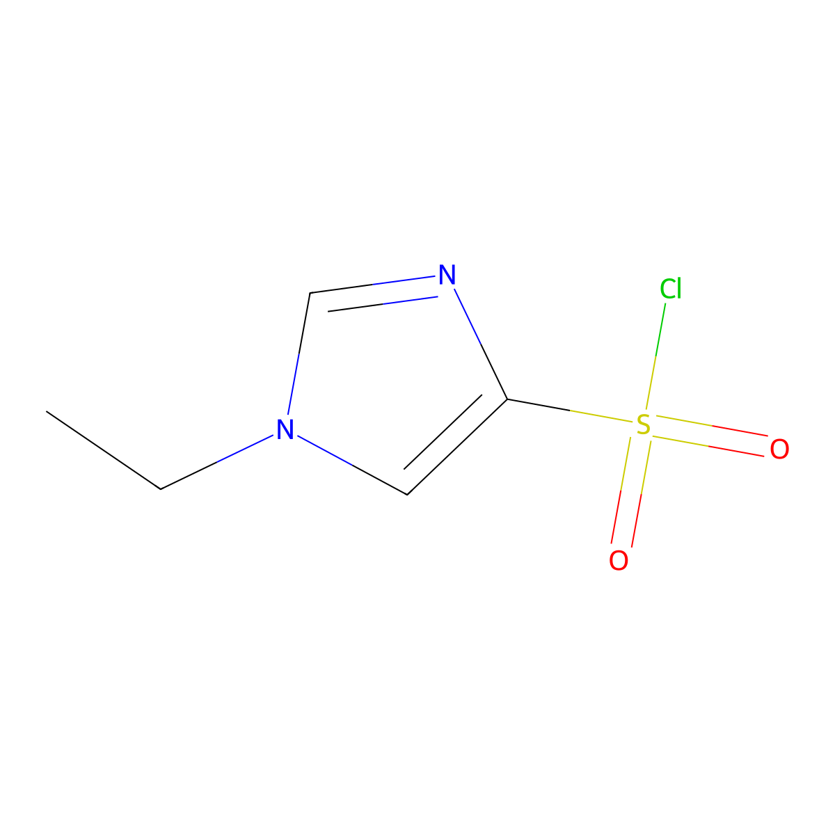 1-ethyl-1H-imidazole-4-sulfonyl chloride molecular structure, CAS 137049-01-5