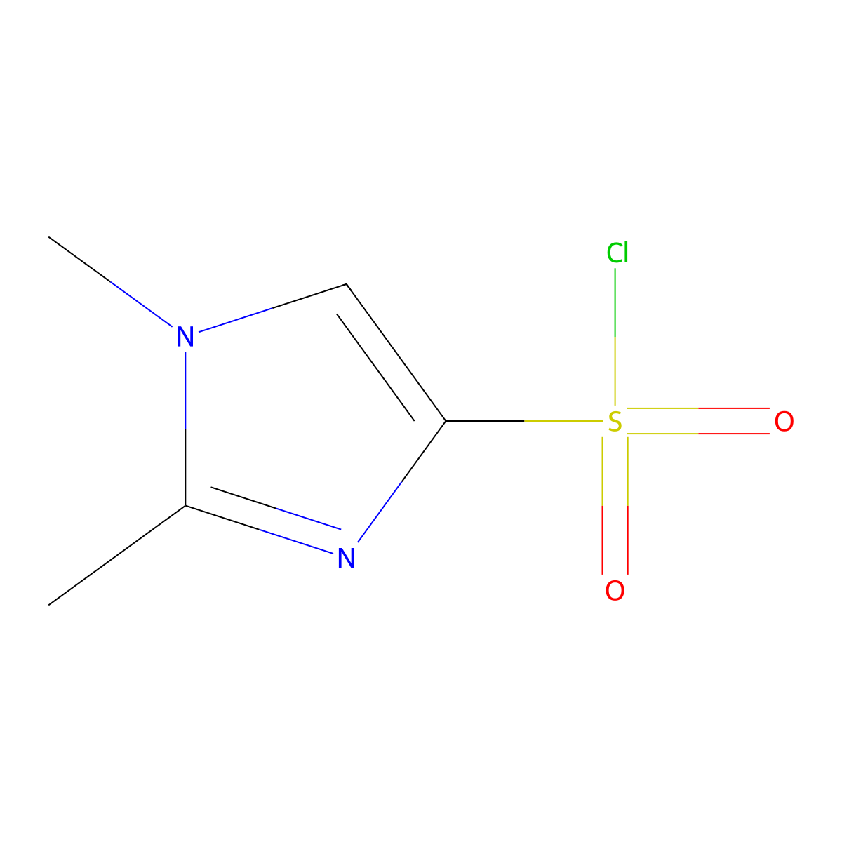 1,2-Dimethylimidazole-4-sulfonyl chloride molecular structure, CAS 137049-02-6