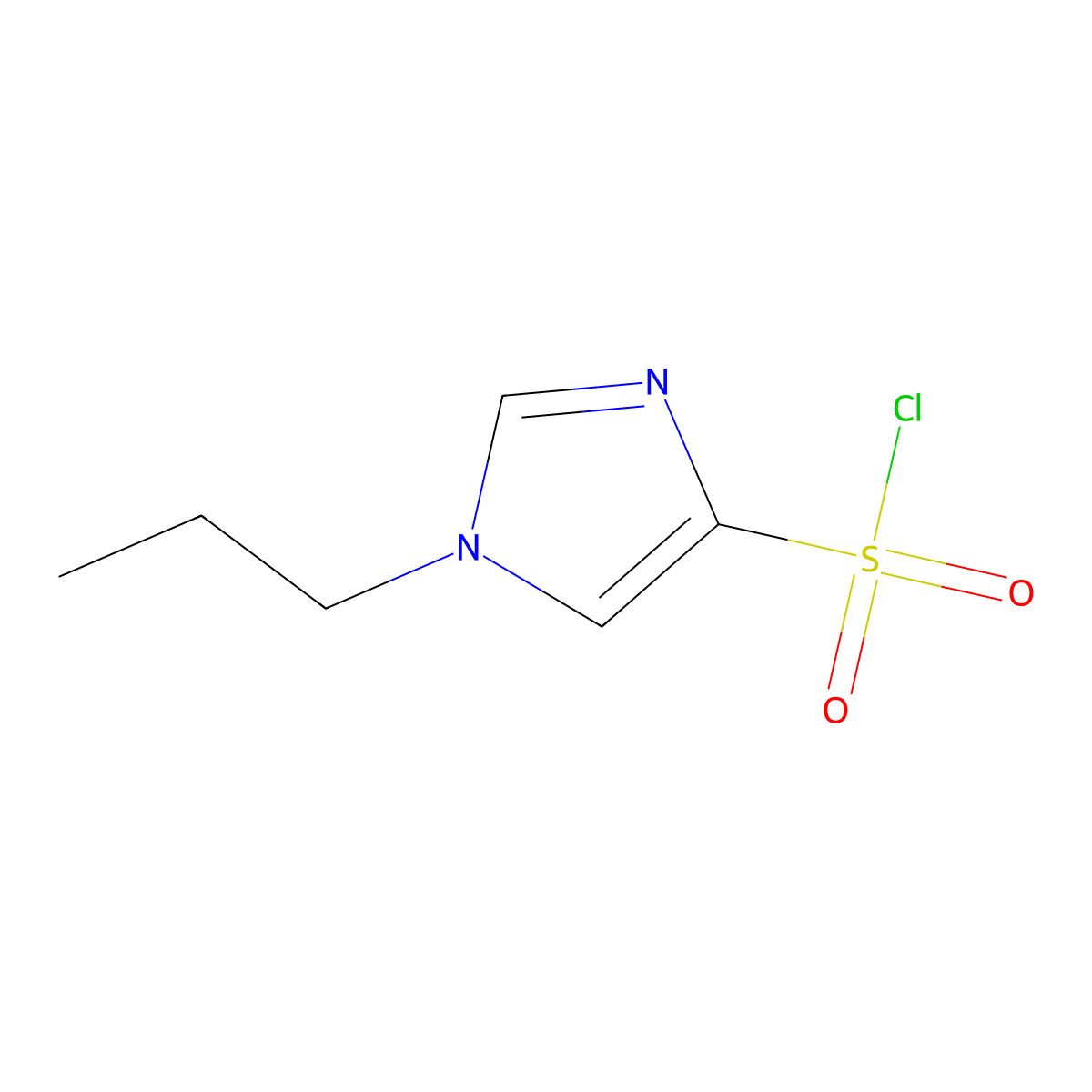 1-propyl-1H-imidazole-4-sulfonyl chloride molecular structure, CAS 137049-03-7