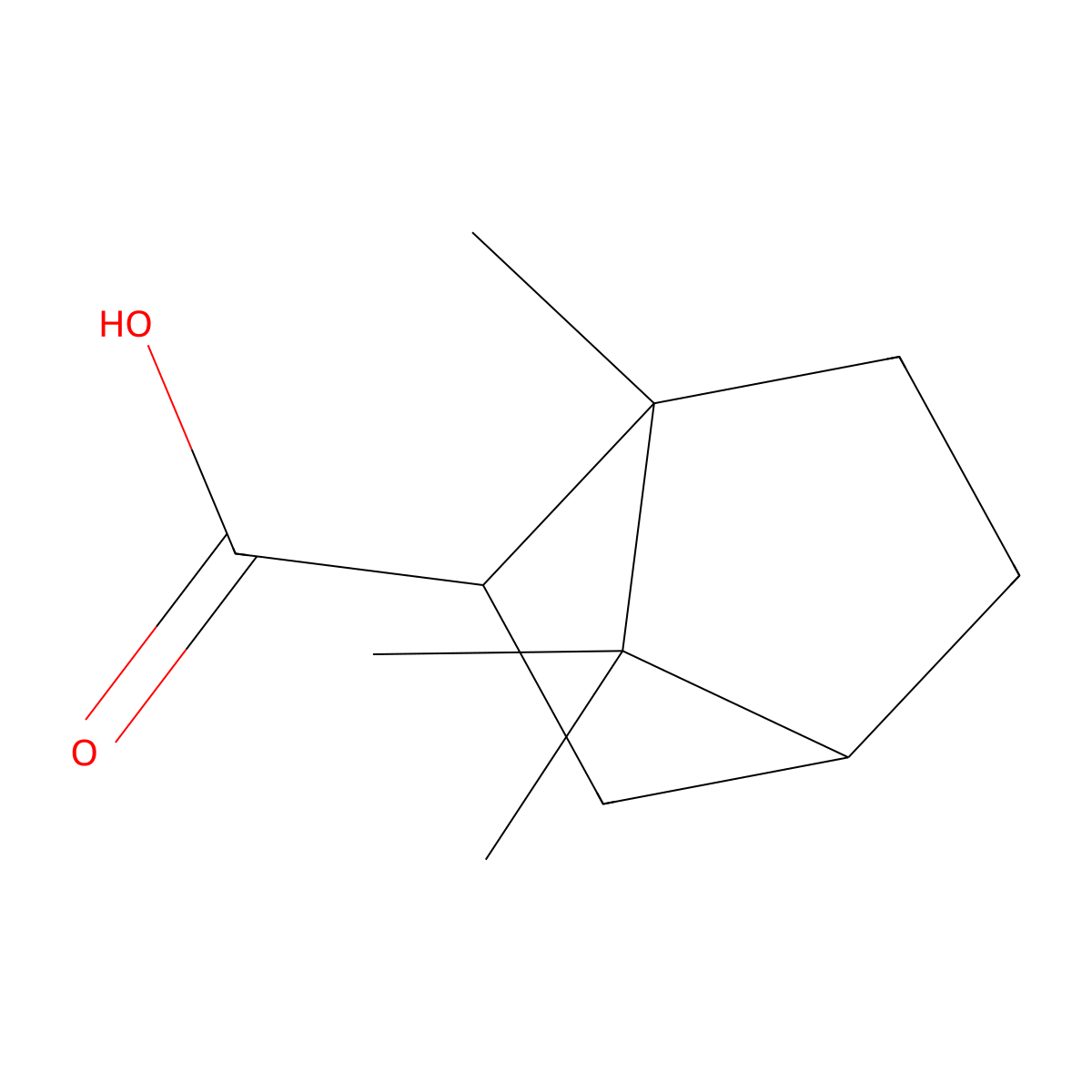 (1S,2S,4R)-1,7,7-trimethylbicyclo[2.2.1]heptane-2-carboxylic acid molecular structure, CAS 13705-55-0