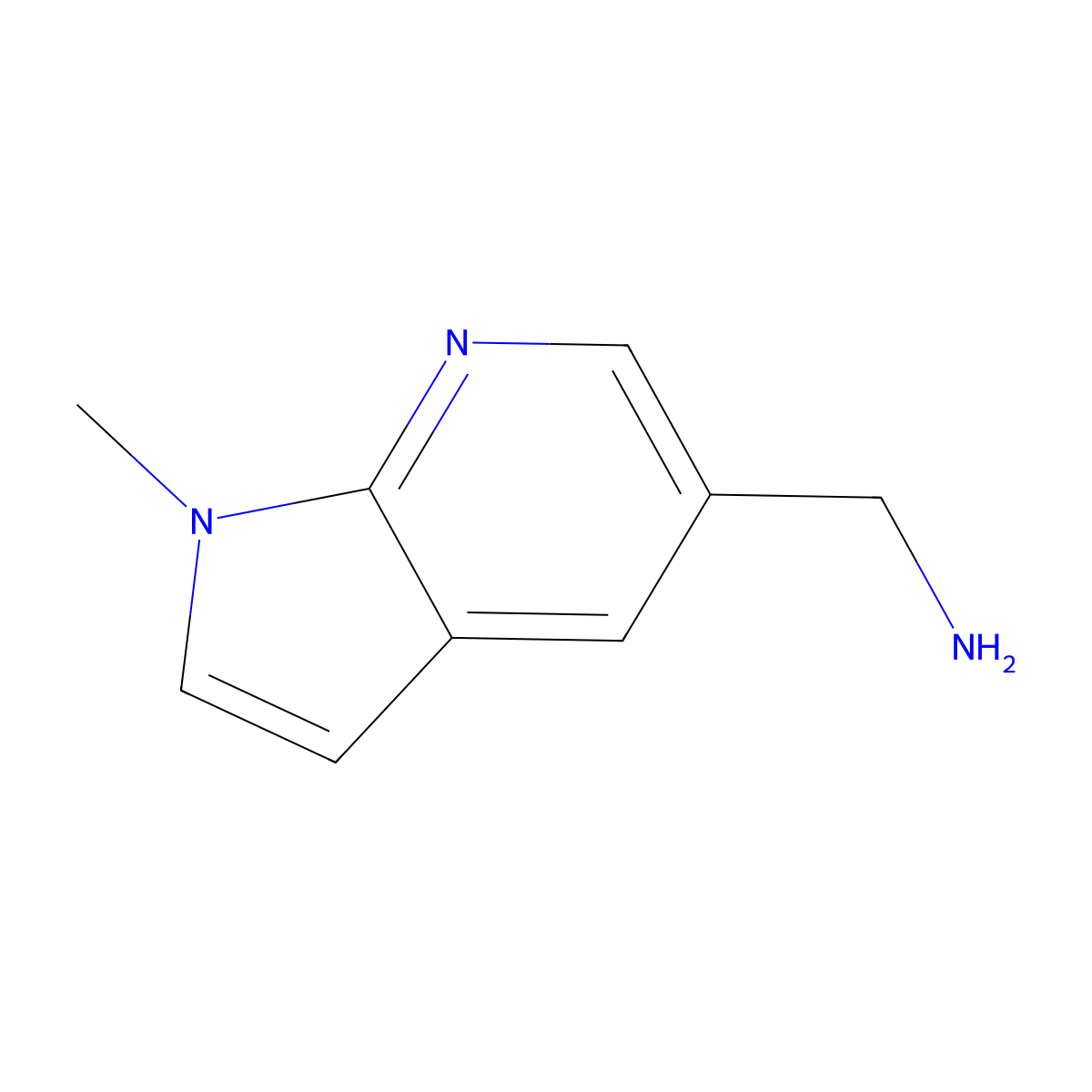 {1-methyl-1H-pyrrolo[2,3-b]pyridin-5-yl}methanamine molecular structure, CAS 1370514-97-8
