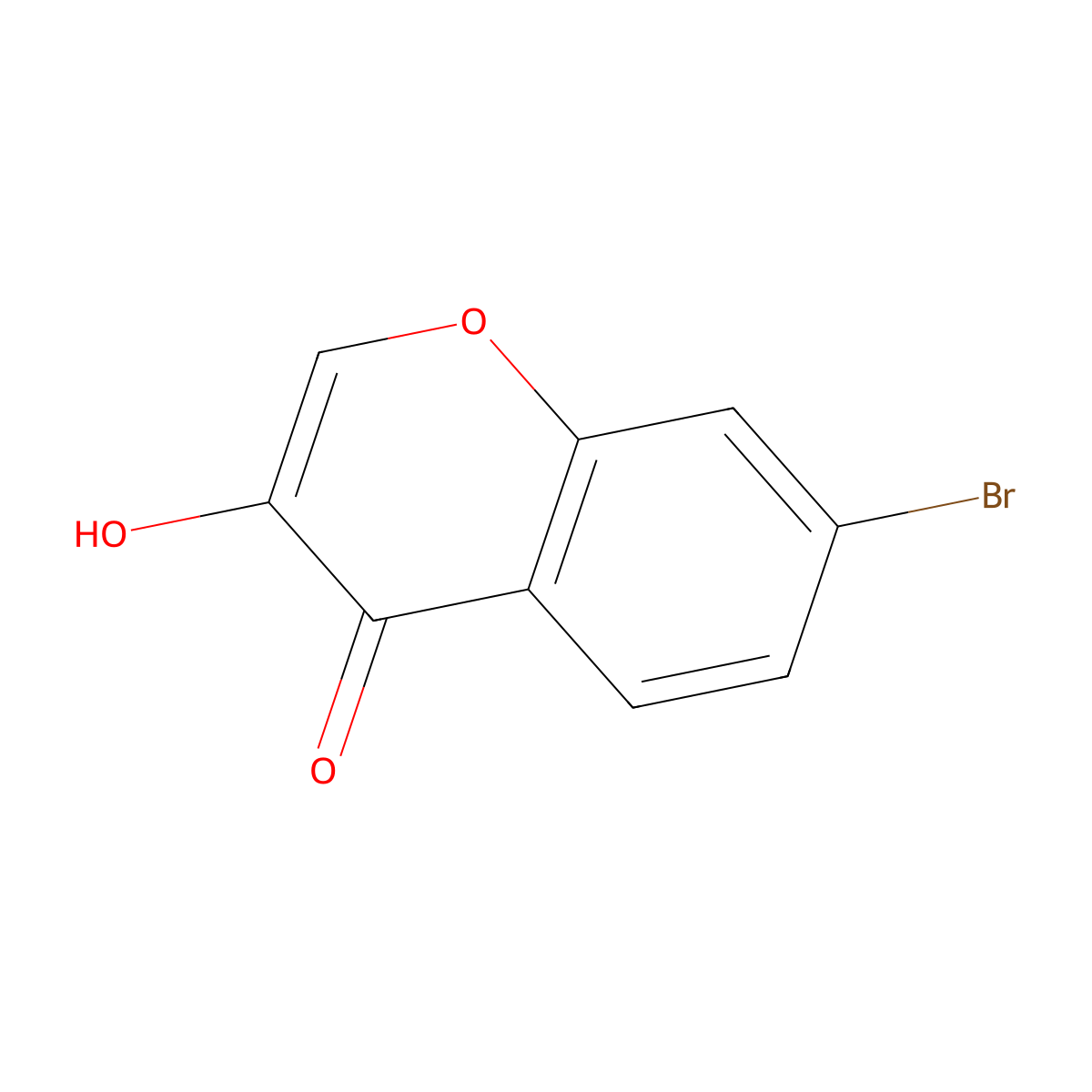 7-Bromo-3-hydroxy-4H-chromen-4-one molecular structure, CAS 1370517-70-6