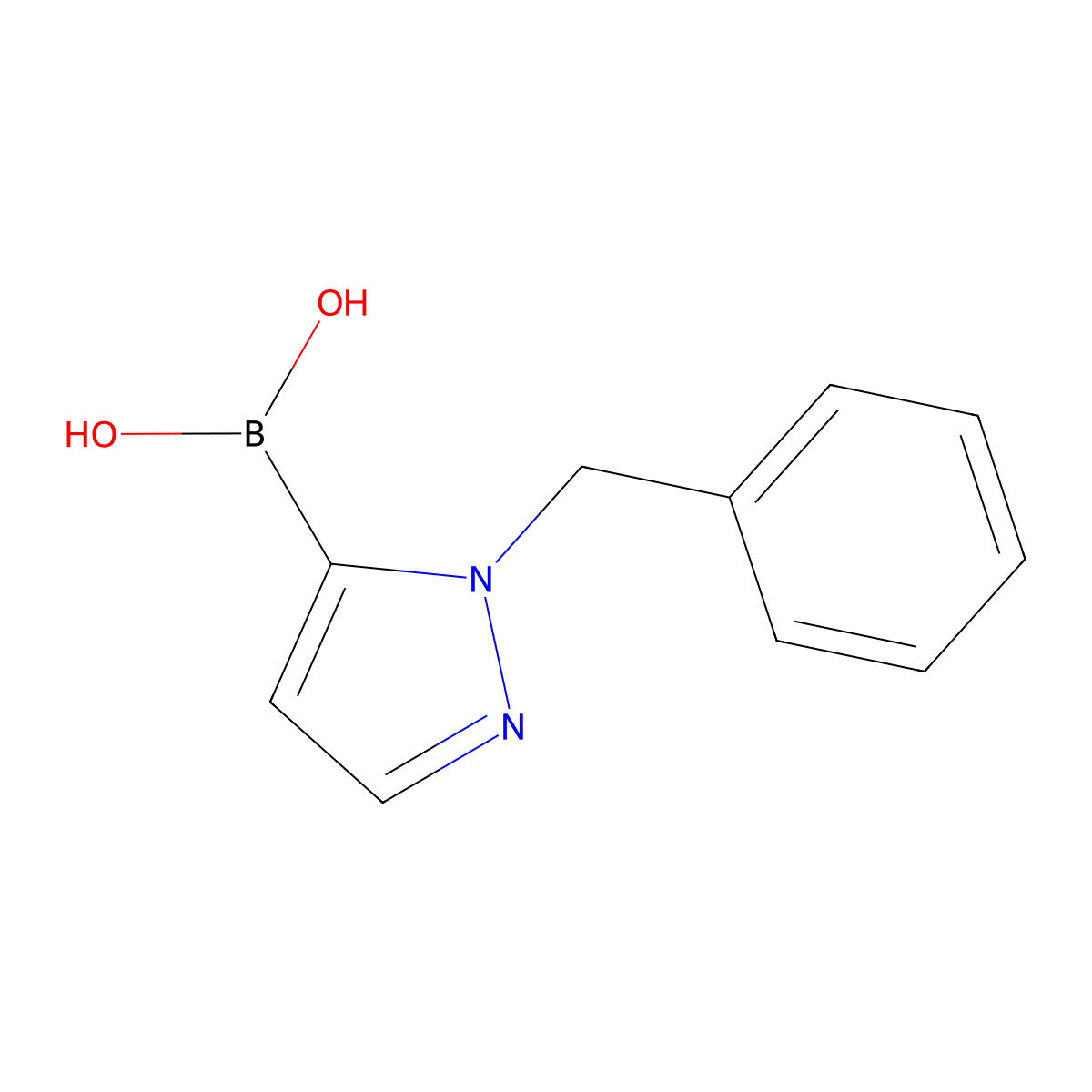 (1-Benzyl-1H-pyrazol-5-yl)boronic acid molecular structure, CAS 1370535-29-7