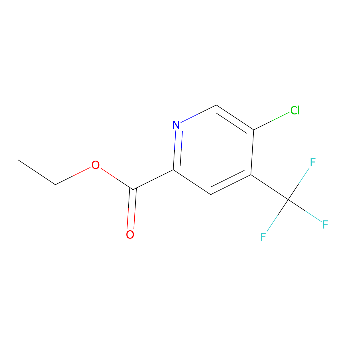 Ethyl 5-chloro-4-(trifluoromethyl)pyridine-2-carboxylate molecular structure, CAS 1370587-22-6