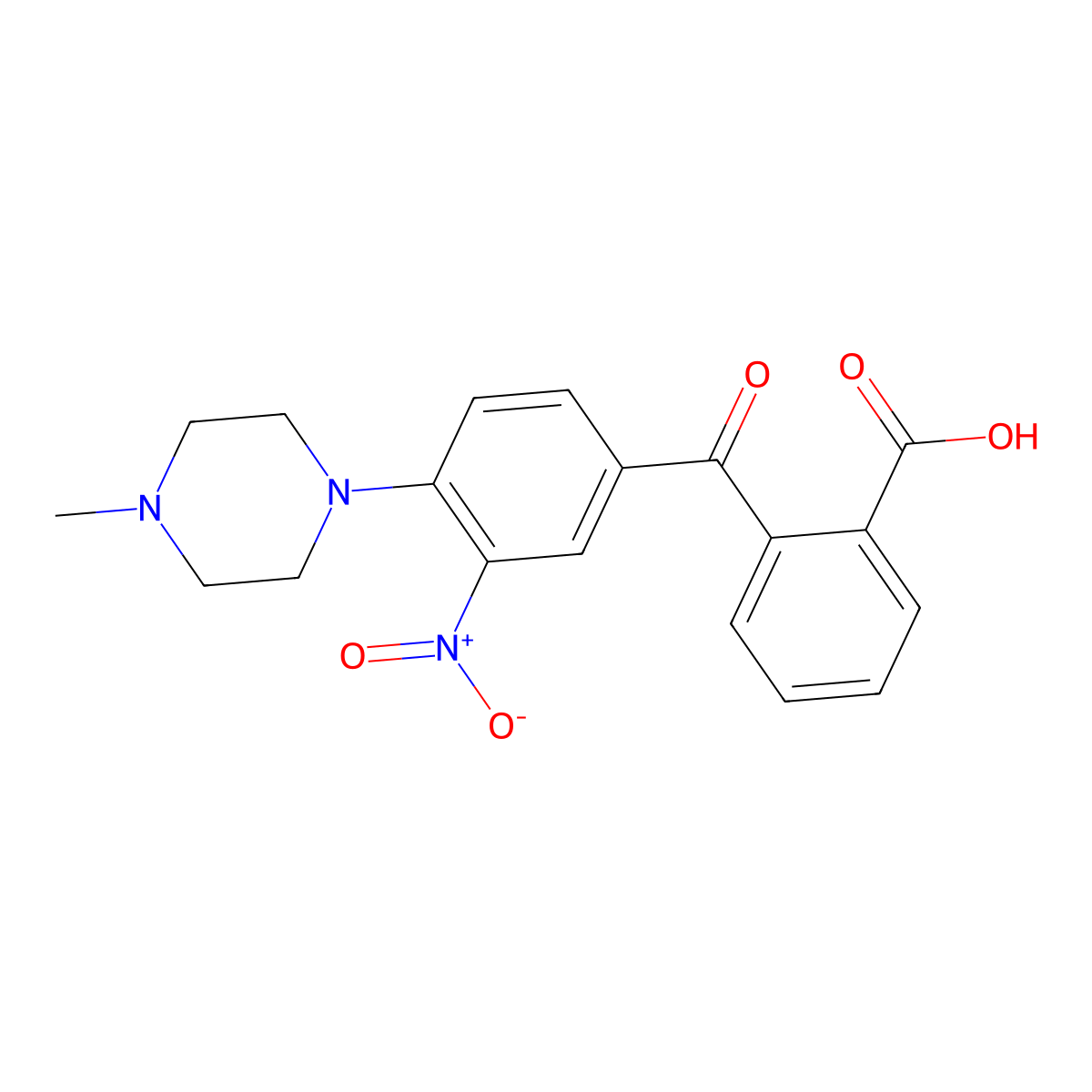 2-{[4-(4-Methylpiperazin-1-yl)-3-nitrophenyl]carbonyl}benzoic acid molecular structure, CAS 1370587-30-6