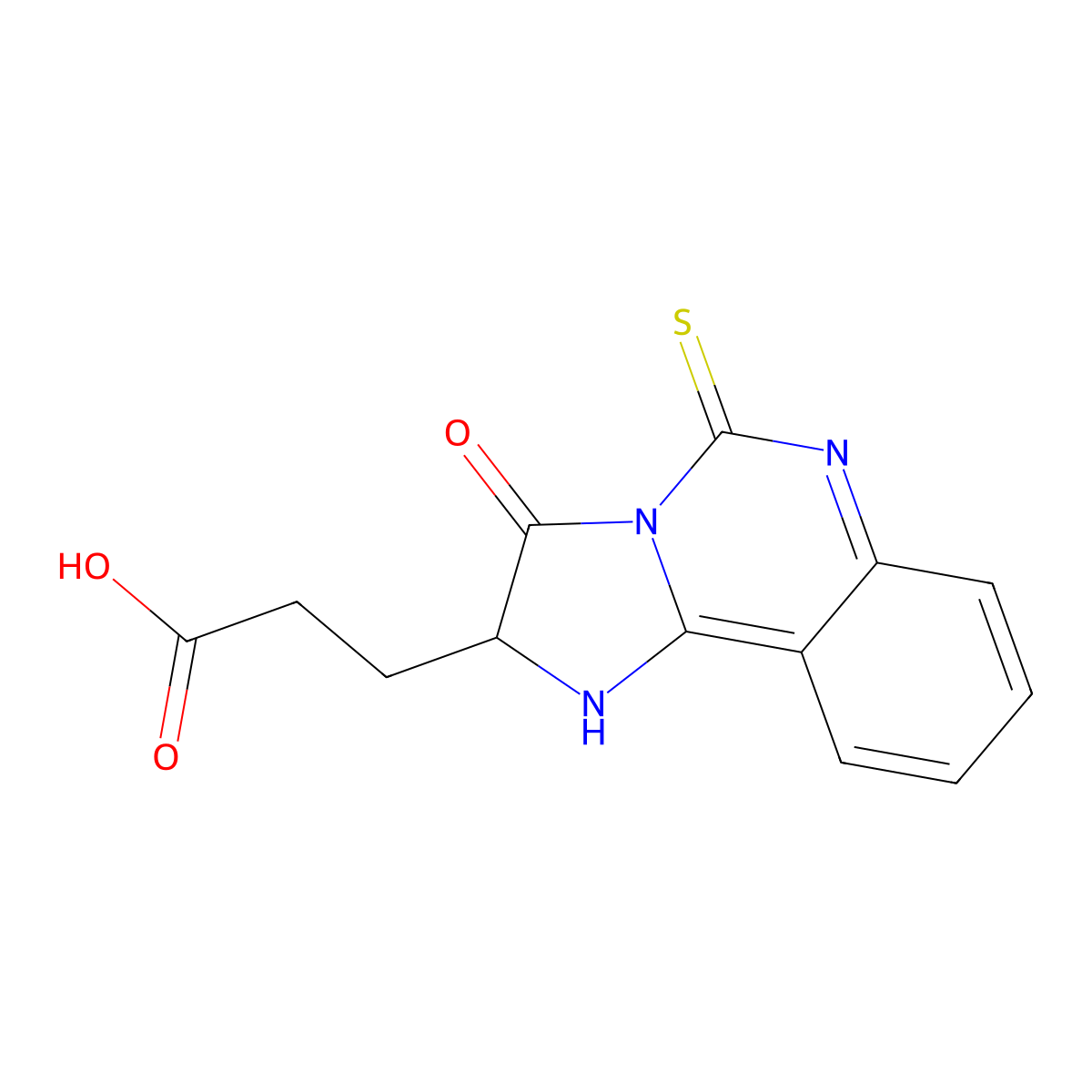 3-(3-Oxo-5-thioxo-2,3,5,6-tetrahydroimidazo[1,2-c]quinazolin-2-yl)propanoic acid molecular structure, CAS 1370591-91-5