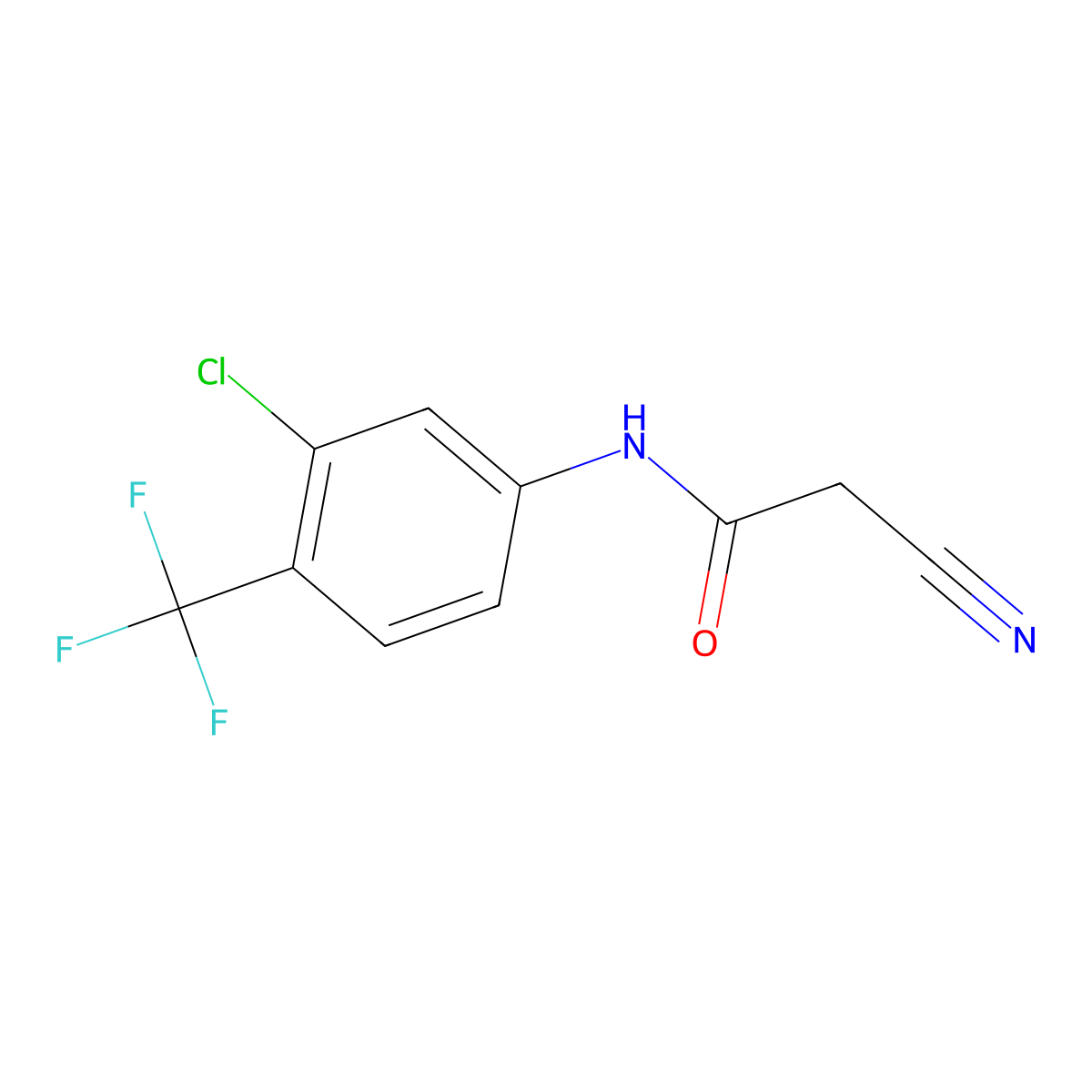 N-[3-chloro-4-(trifluoromethyl)phenyl]-2-cyanoacetamide molecular structure, CAS 1370592-51-0