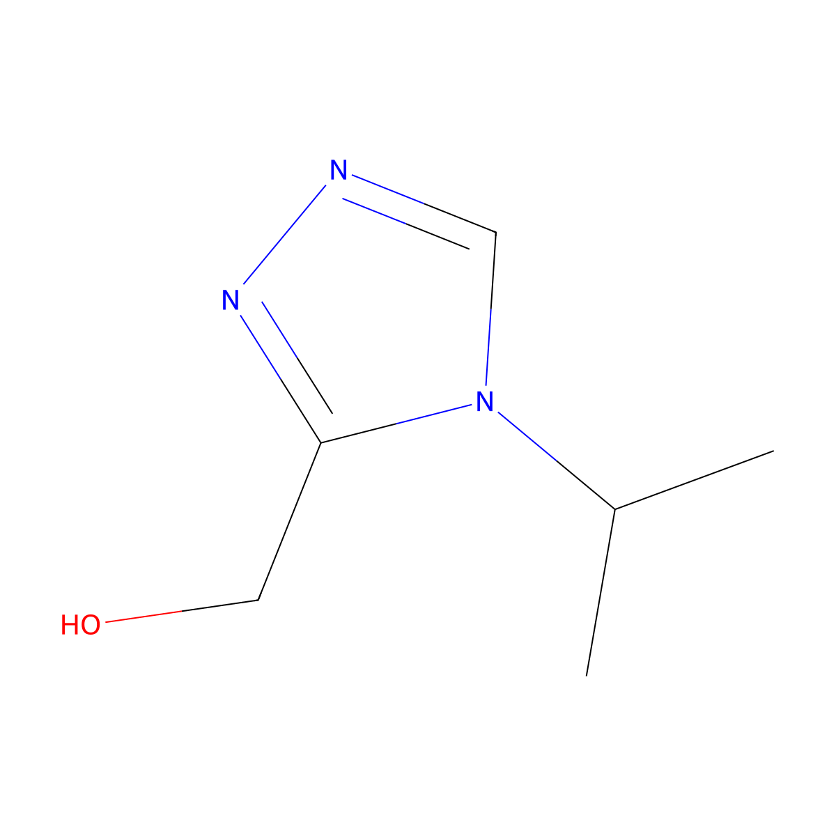 (4-isopropyl-4H-1,2,4-triazol-3-yl)methanol molecular structure, CAS 1370592-68-9