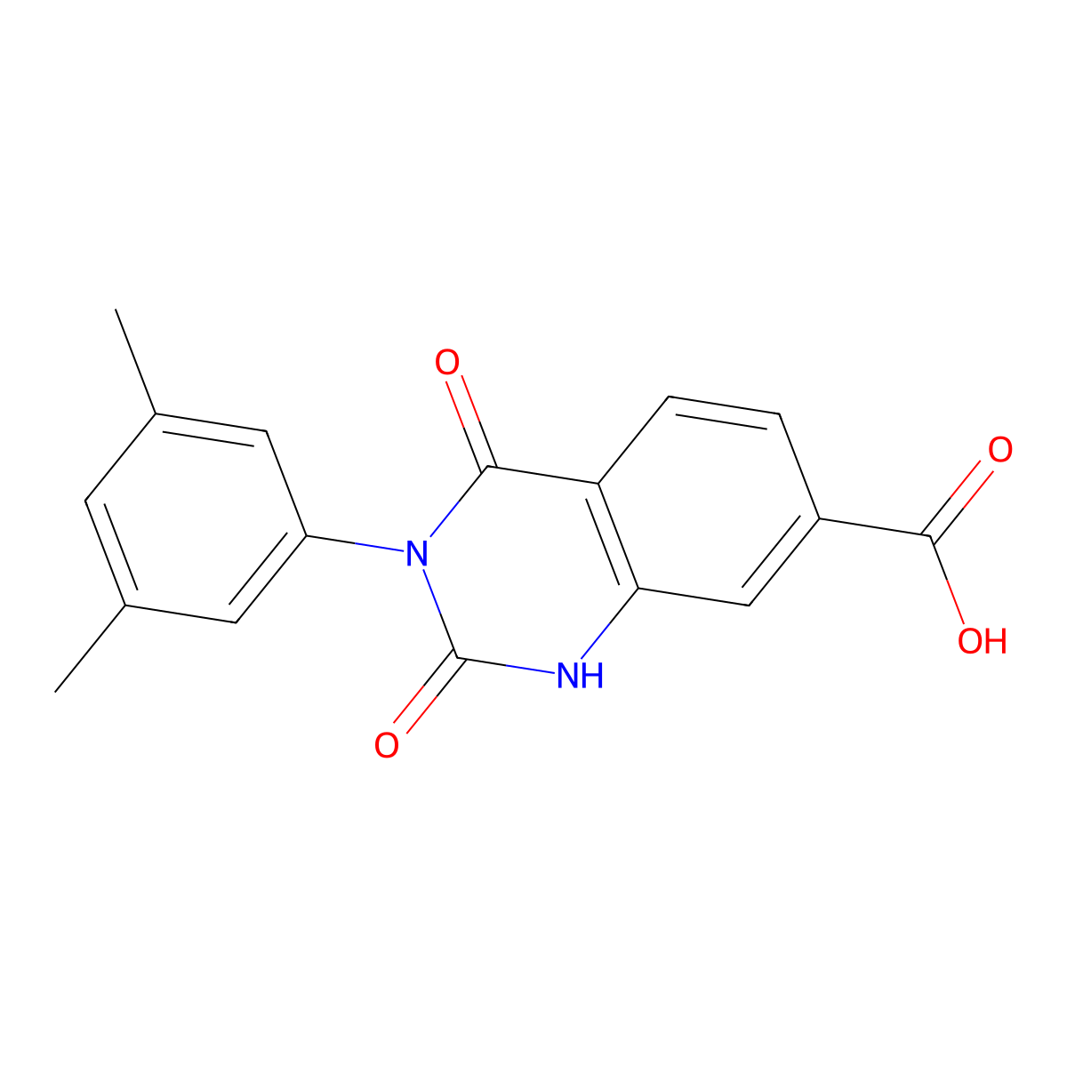 3-(3,5-Dimethylphenyl)-2,4-dioxo-1,2,3,4-tetrahydroquinazoline-7-carboxylic acid molecular structure, CAS 1370594-84-5