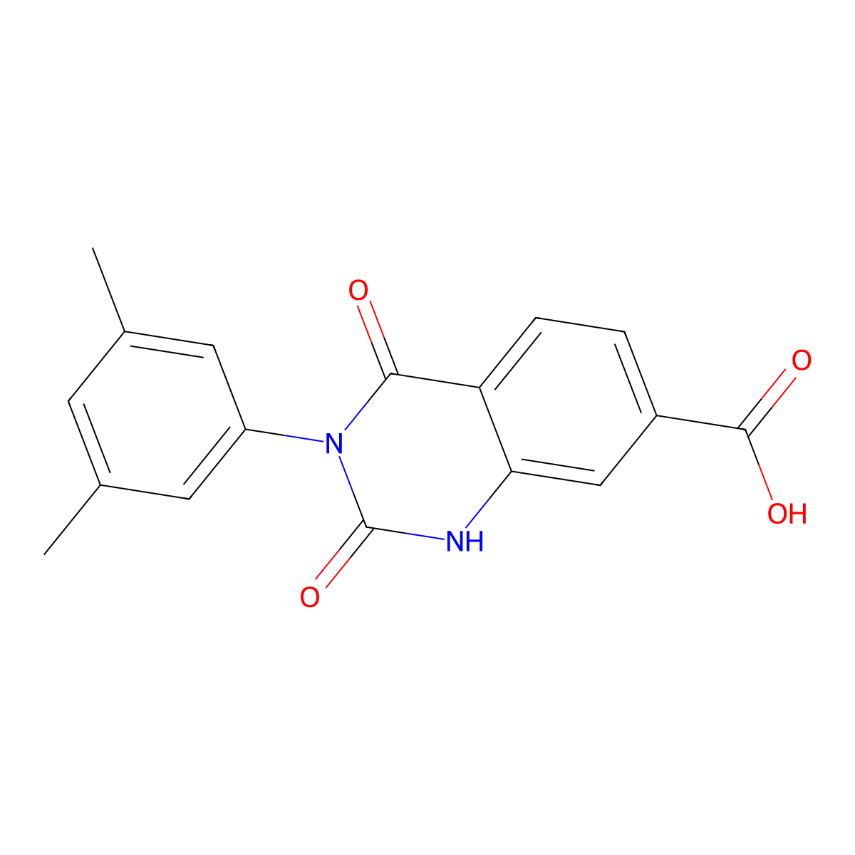 3-(3,5-Dimethylphenyl)-2,4-dioxo-1,2,3,4-tetrahydroquinazoline-7-carboxylic acid molecular structure, CAS 1370594-84-5