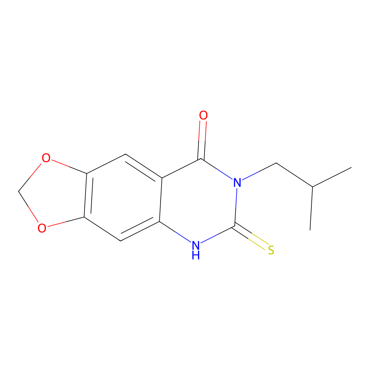 7-isobutyl-6-thioxo-6,7-dihydro[1,3]dioxolo[4,5-g]quinazolin-8(5H)-one molecular structure, CAS 1370595-03-1