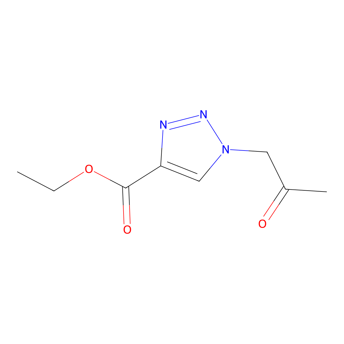 ethyl 1-(2-oxopropyl)-1H-1,2,3-triazole-4-carboxylate molecular structure, CAS 1370595-95-1