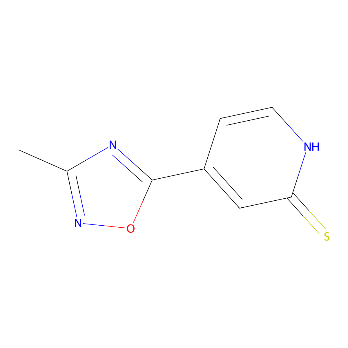 4-(3-Methyl-1,2,4-oxadiazol-5-yl)pyridine-2-thiol molecular structure, CAS 1370597-69-5
