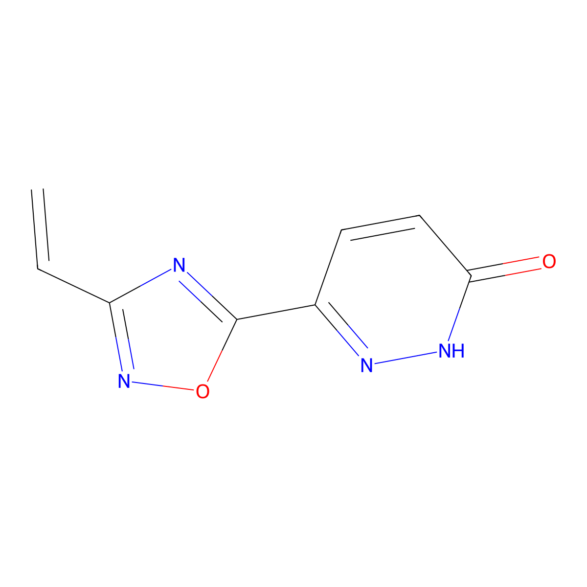 6-(3-vinyl-1,2,4-oxadiazol-5-yl)pyridazin-3(2H)-one molecular structure, CAS 1370597-86-6