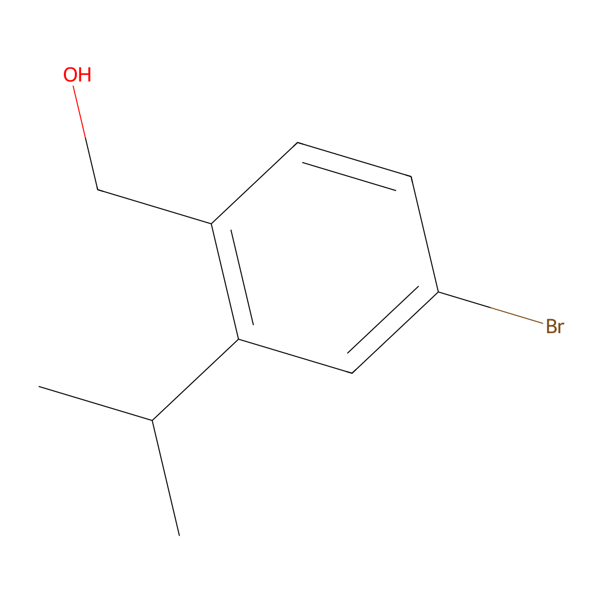 4-Bromo-2-(1-methylethyl)benzenemethanol molecular structure, CAS 1370600-49-9