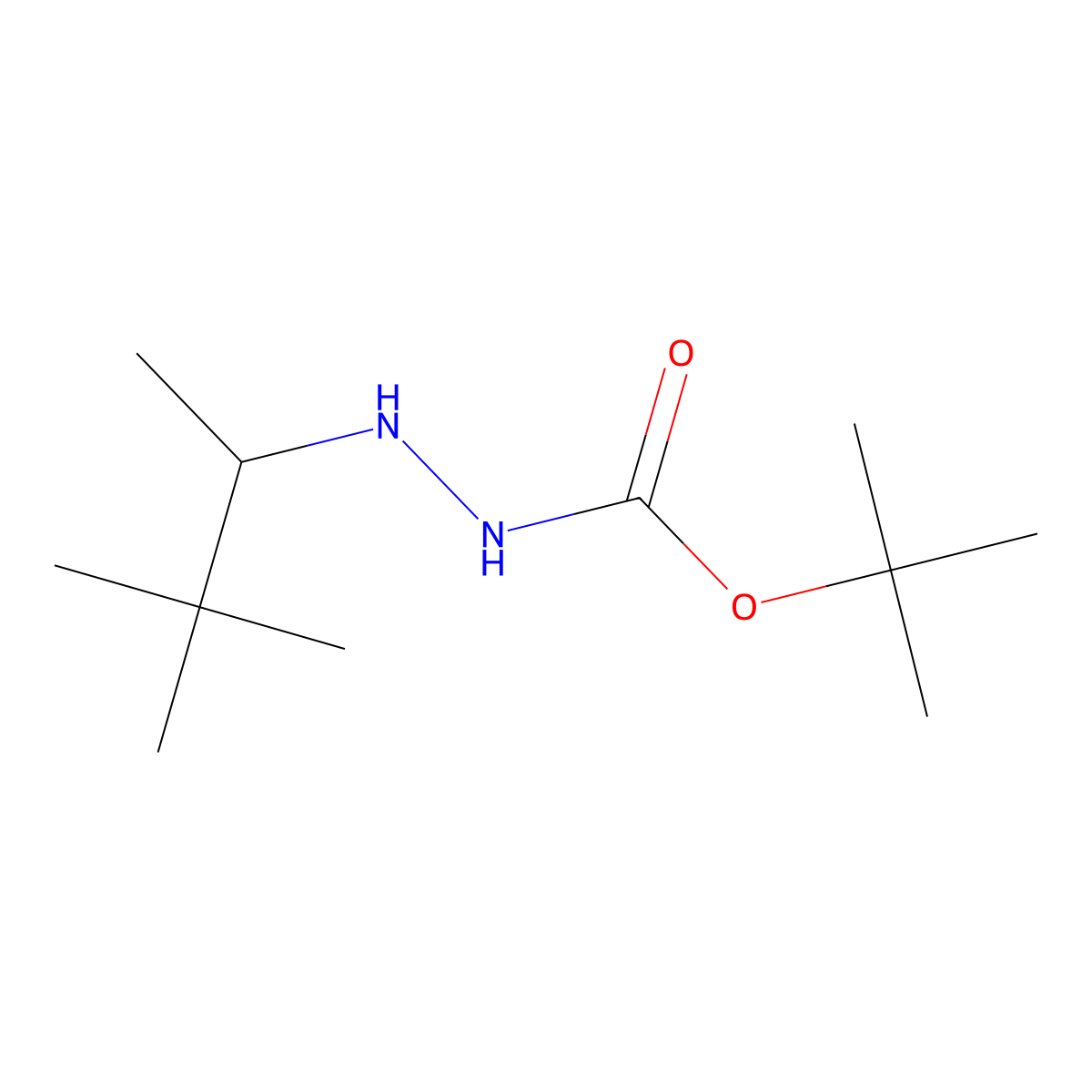 Hydrazinecarboxylic acid, 2-(1,2,2-trimethylpropyl)-, 1,1-dimethylethyl ester molecular structure, CAS 1370600-60-4