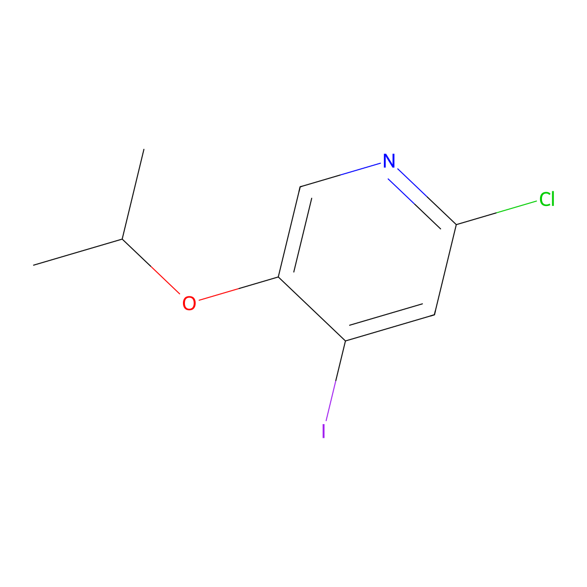 2-Chloro-4-iodo-5-isopropoxypyridine molecular structure, CAS 1370600-92-2