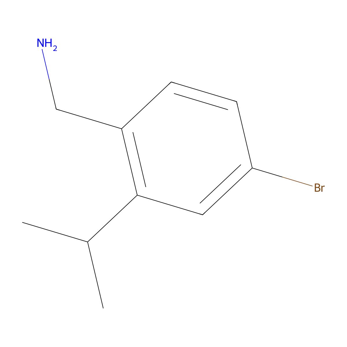 4-Bromo-2-(1-methylethyl)-benzenemethanamine molecular structure, CAS 1370601-16-3