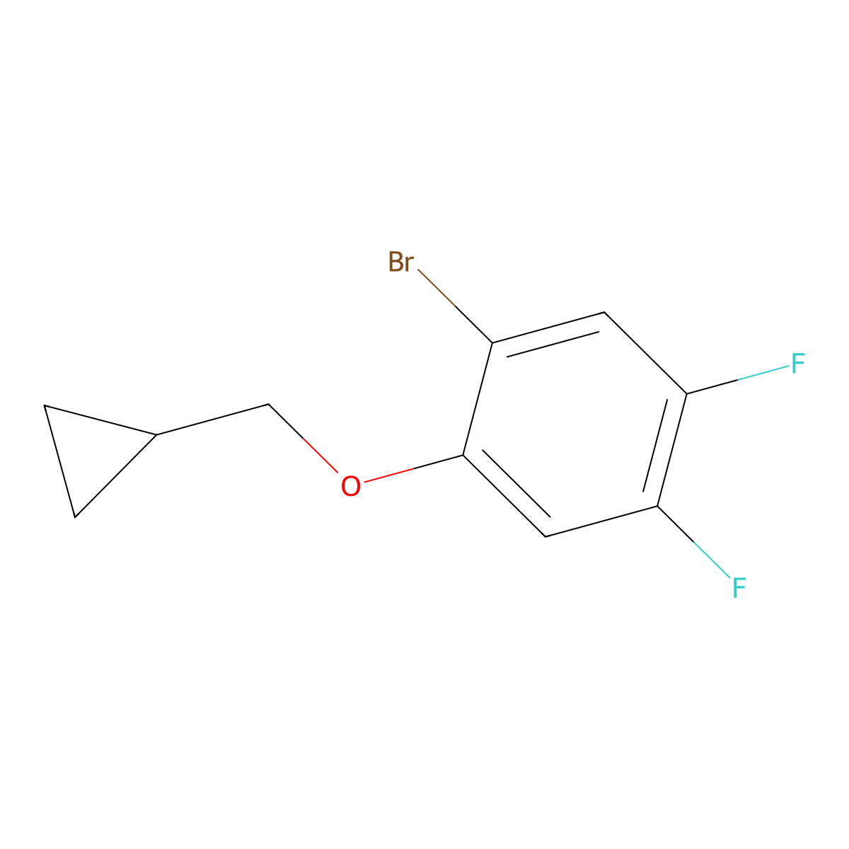 1-Bromo-2-(cyclopropylmethoxy)-4,5-difluorobenzene molecular structure, CAS 1370601-19-6