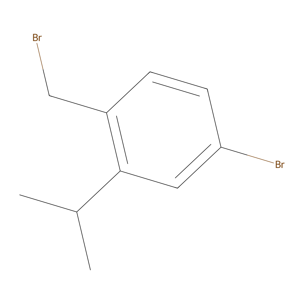 Benzene, 4-bromo-1-(bromomethyl)-2-(1-methylethyl)- molecular structure, CAS 1370601-38-9