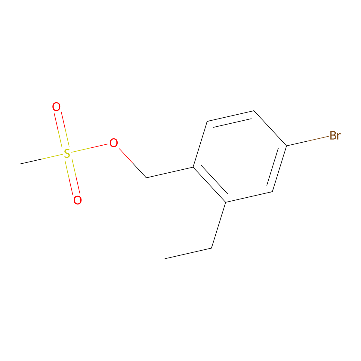Benzenemethanol, 4-bromo-2-ethyl-, 1-methanesulfonate molecular structure, CAS 1370601-61-8
