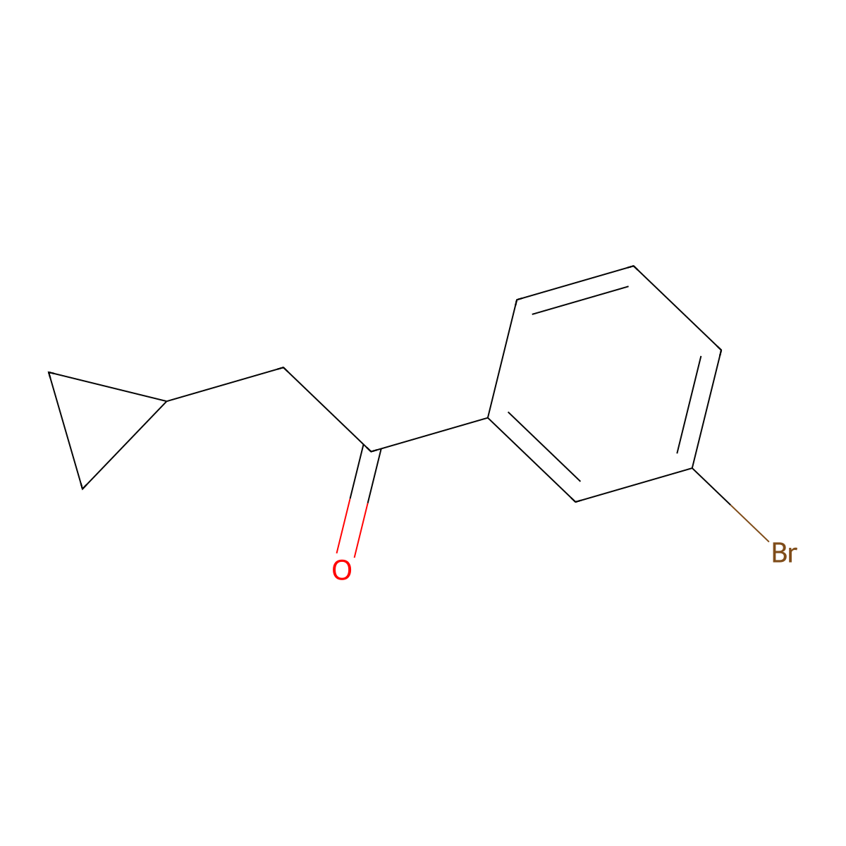 1-(3-Bromophenyl)-2-cyclopropylethan-1-one molecular structure, CAS 1370656-84-0