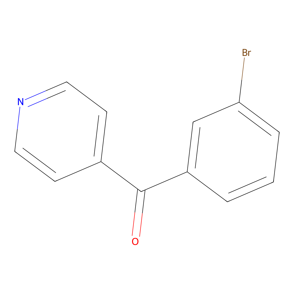 (3-Bromophenyl)-4-pyridinylmethanone molecular structure, CAS 1370656-85-1
