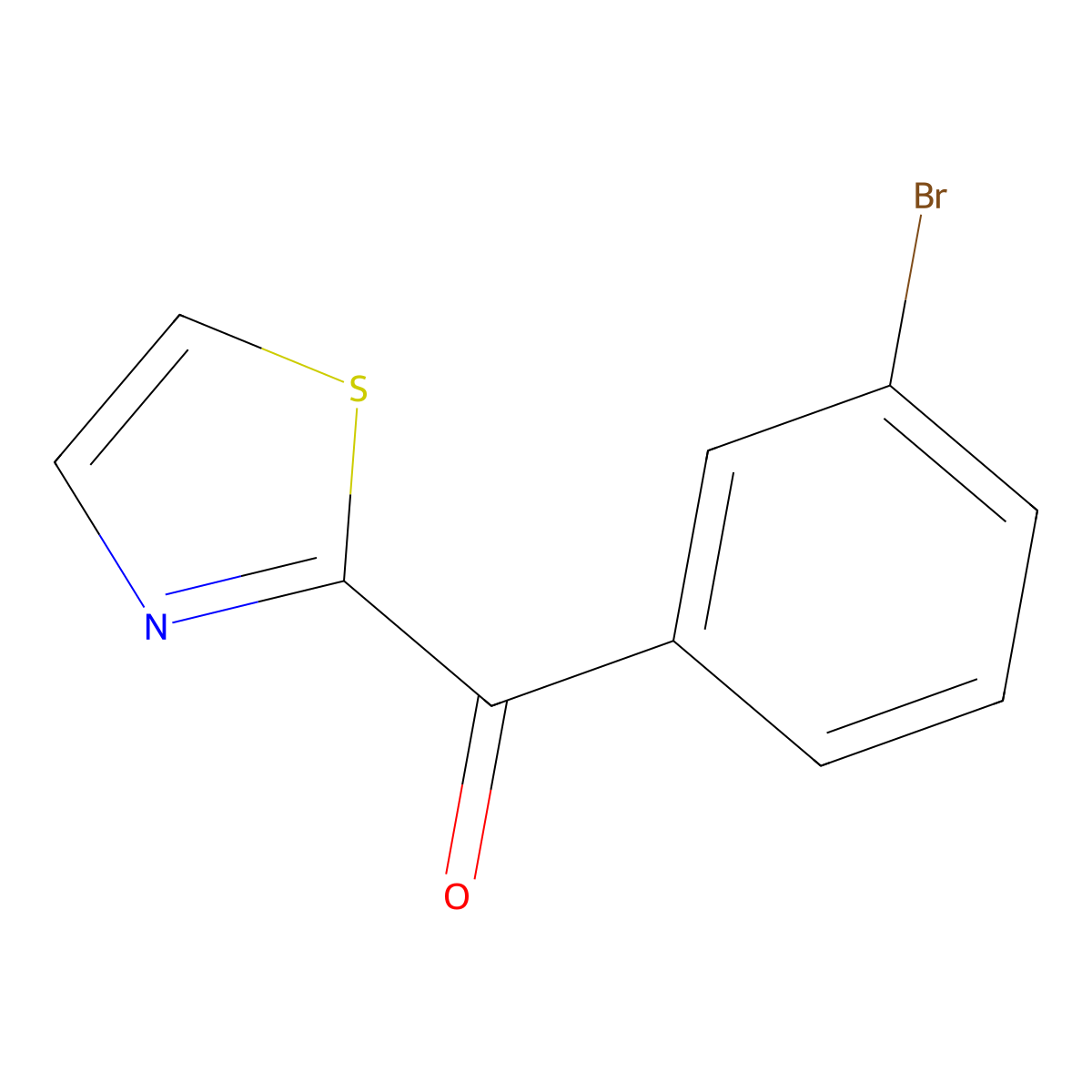 2-(3-Bromobenzoyl)thiazole molecular structure, CAS 1370656-87-3