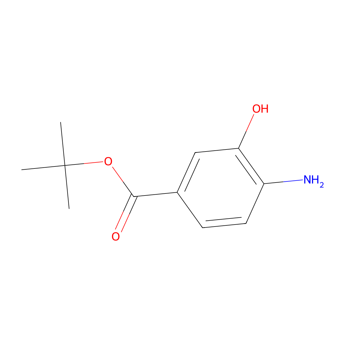 Tert-butyl 4-amino-3-hydroxybenzoate molecular structure, CAS 137066-33-2