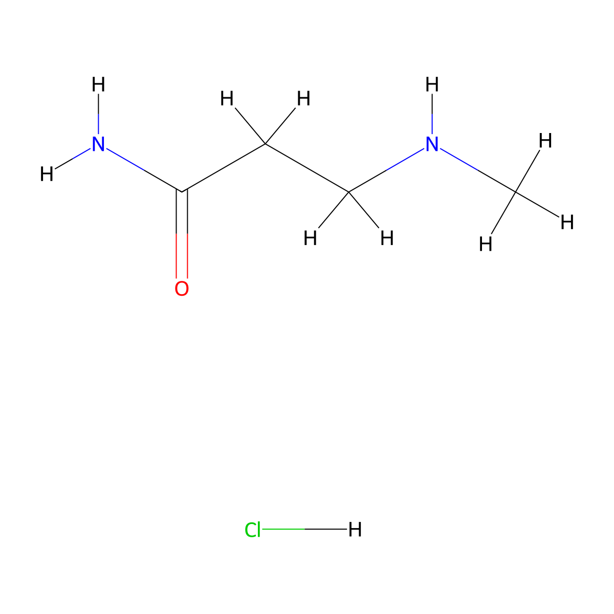 3-(Methylamino)propanamide hydrochloride molecular structure, CAS 137066-42-3
