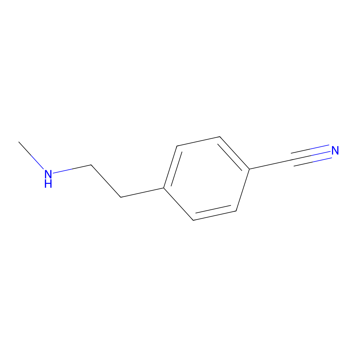 4-[2-(Methylamino)ethyl]benzonitrile molecular structure, CAS 137069-24-0