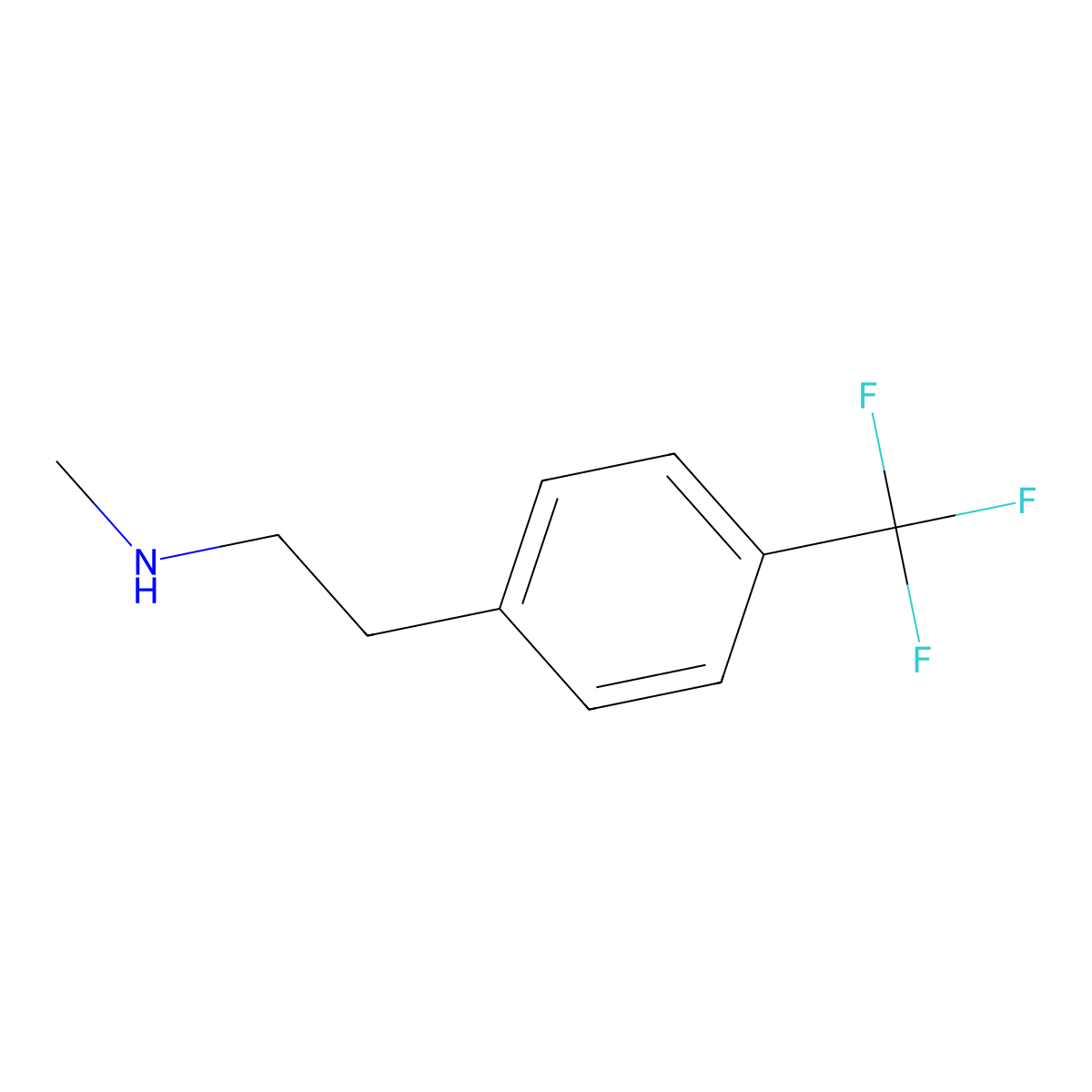 Methyl-[2-(4-trifluoromethyl-phenyl)-ethyl]-amine molecular structure, CAS 137069-25-1
