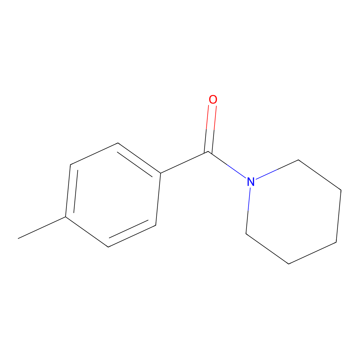 N-Toluoyl piperidine molecular structure, CAS 13707-23-8