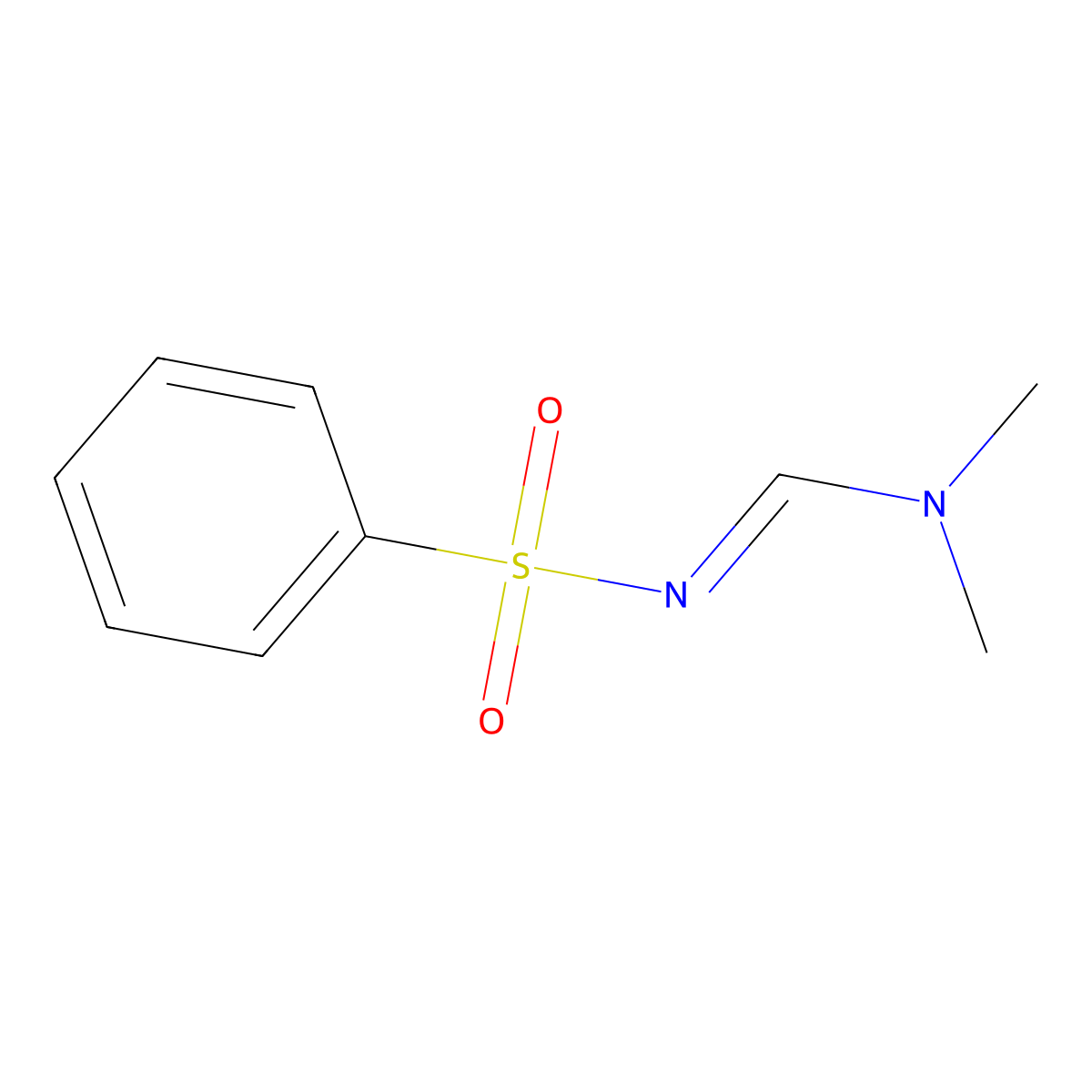 N,N-Dimethyl-N'-(phenylsulfonyl)formimidamide molecular structure, CAS 13707-43-2