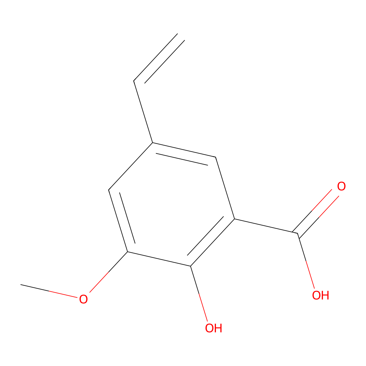 2-Hydroxy-3-methoxy-5-vinylbenzoic acid molecular structure, CAS 1370712-42-7