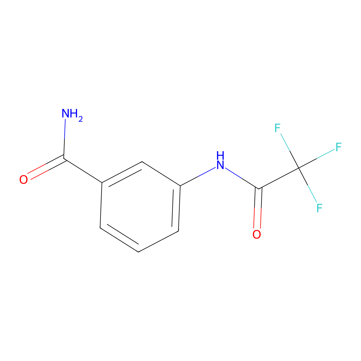 Benzamide, 3-[(trifluoroacetyl)amino]- molecular structure, CAS 137084-97-0