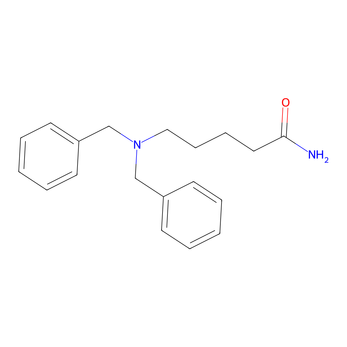 5-(Dibenzylamino)pentanamide molecular structure, CAS 137089-43-1