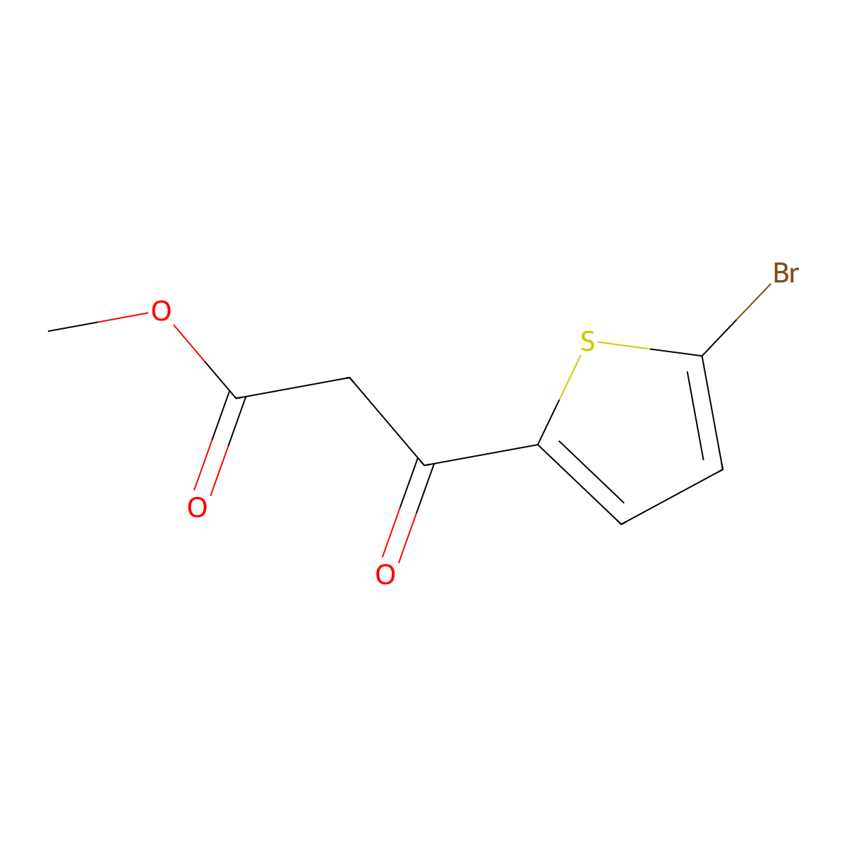 Methyl 3-(5-bromothiophen-2-yl)-3-oxopropanoate molecular structure, CAS 137090-42-7
