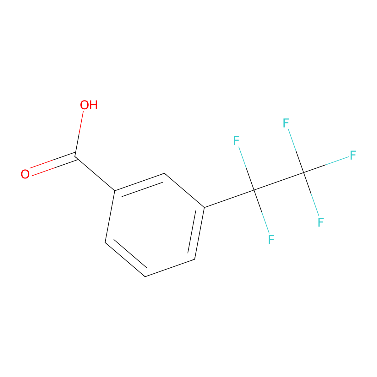 3-(Pentafluoroethyl)benzoic acid molecular structure, CAS 13710-47-9