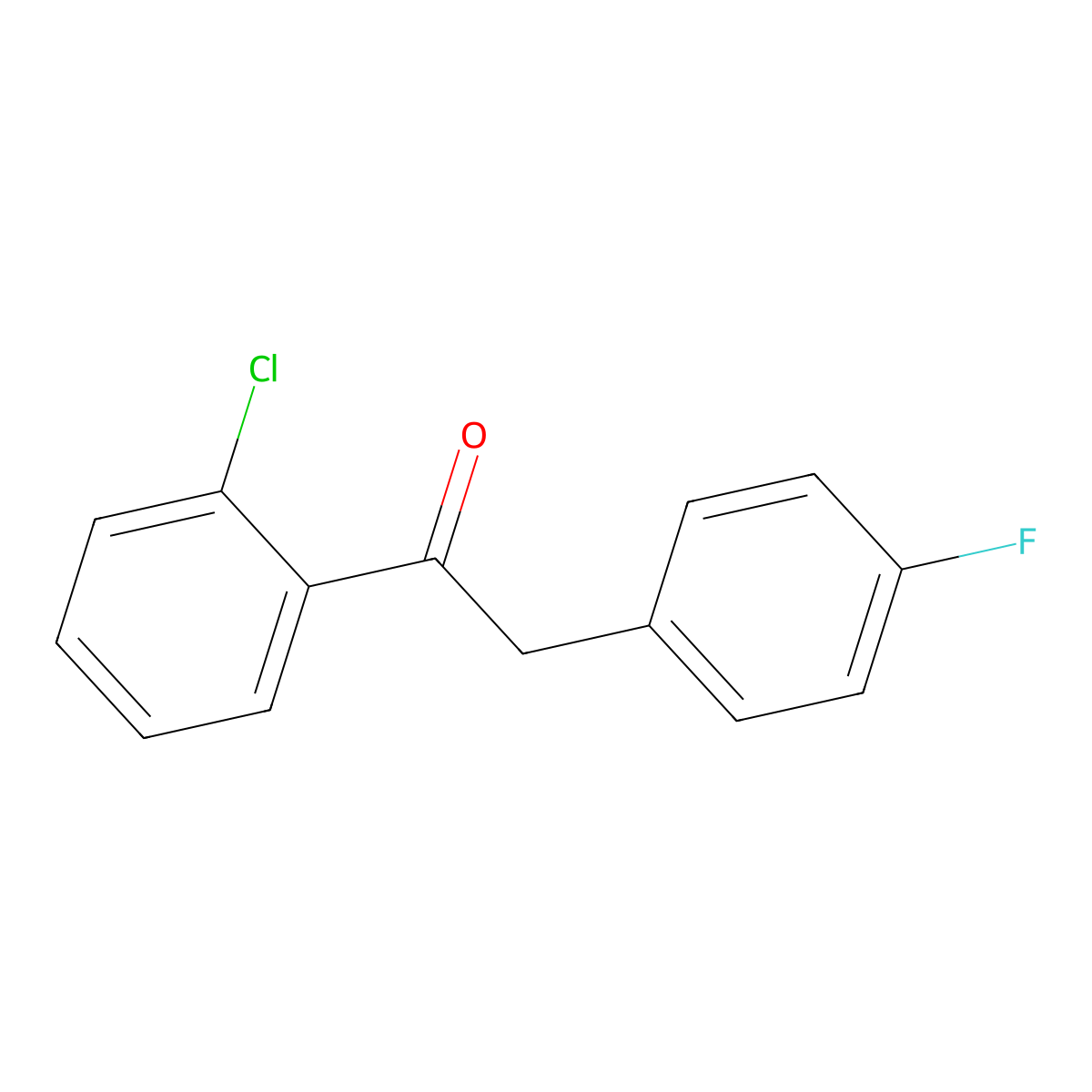 1-(2-Chlorophenyl)-2-(4-fluorophenyl)ethan-1-one molecular structure, CAS 137101-74-7