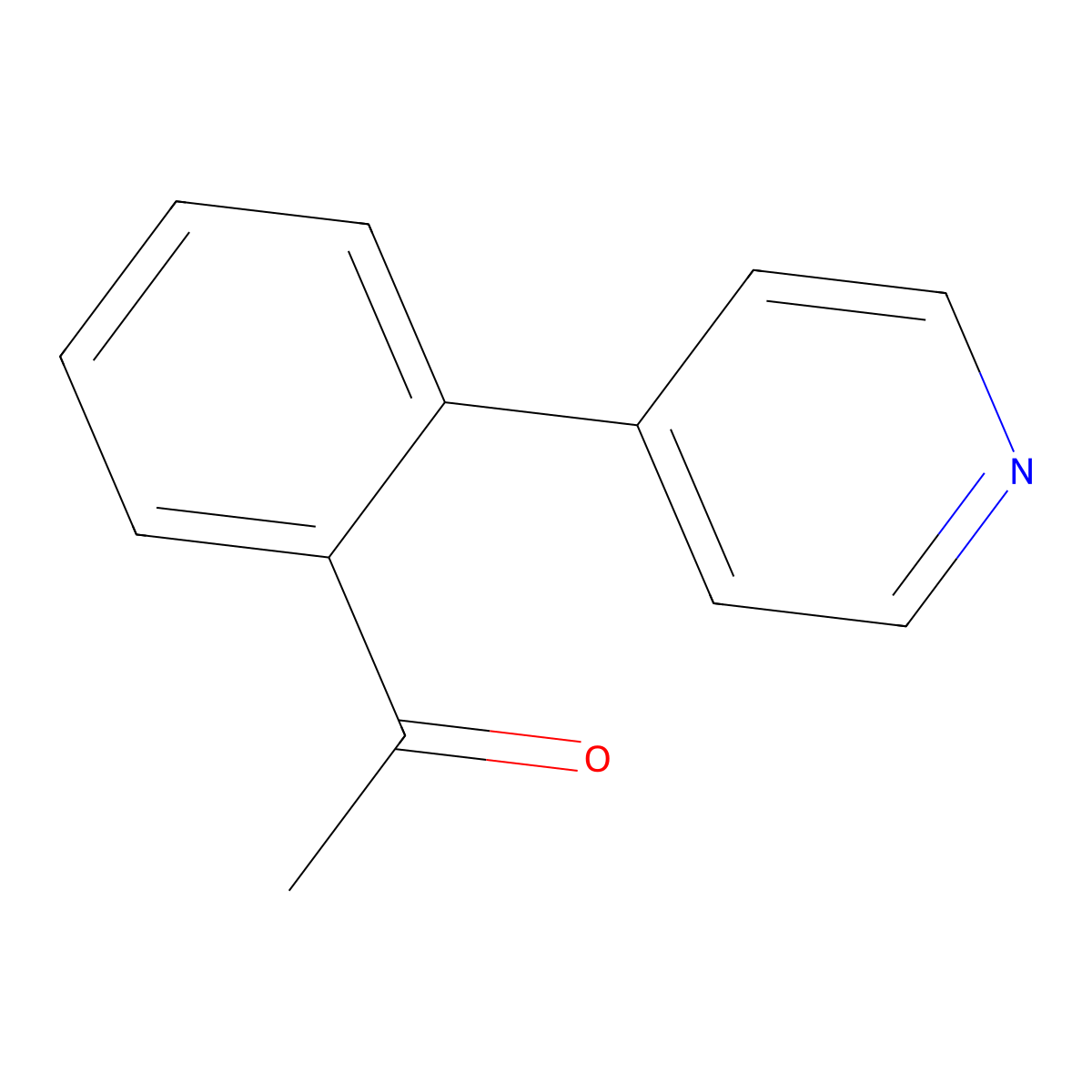 1-[2-(4-pyridinyl)phenyl]Ethanone molecular structure, CAS 137103-77-6