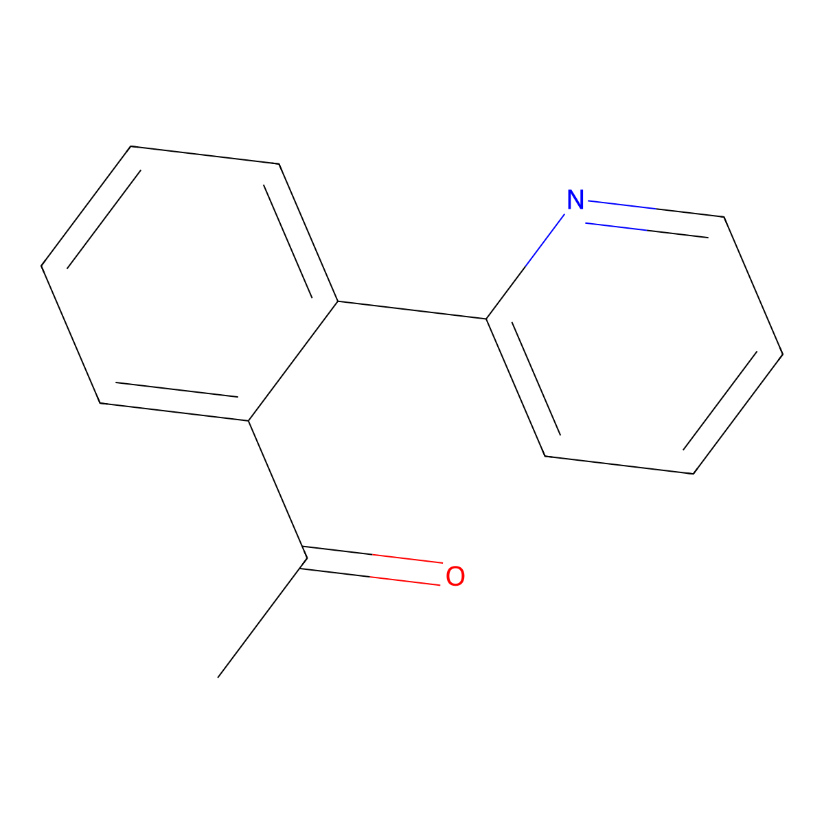 1-(2-(2-Pyridinyl)phenyl)ethanone molecular structure, CAS 137103-78-7