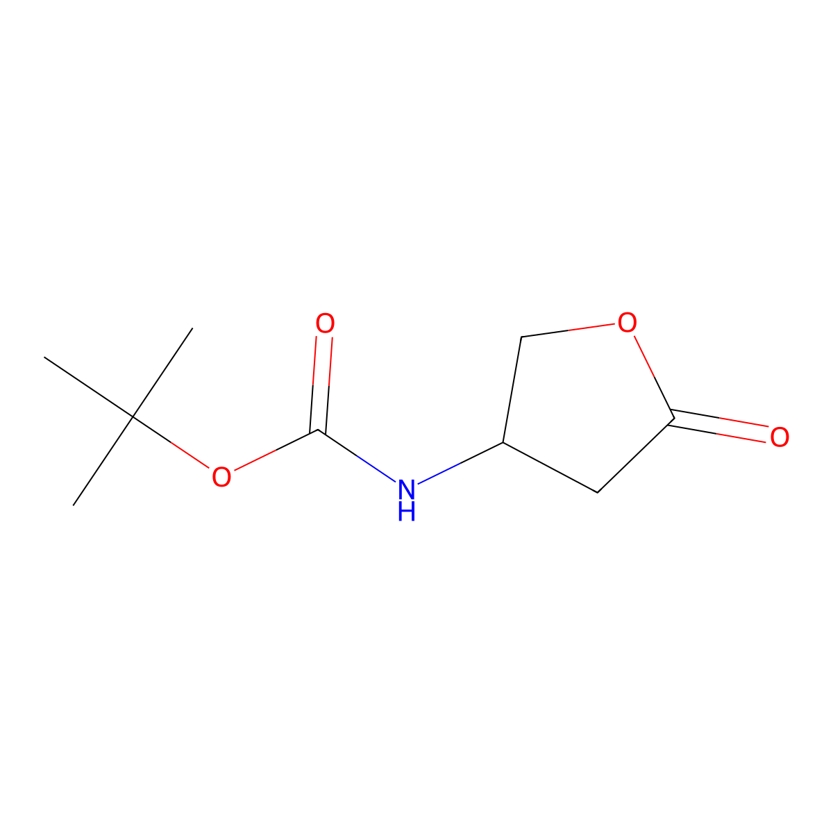 (R)-tert-Butyl (5-oxotetrahydrofuran-3-yl)carbamate molecular structure, CAS 137105-97-6