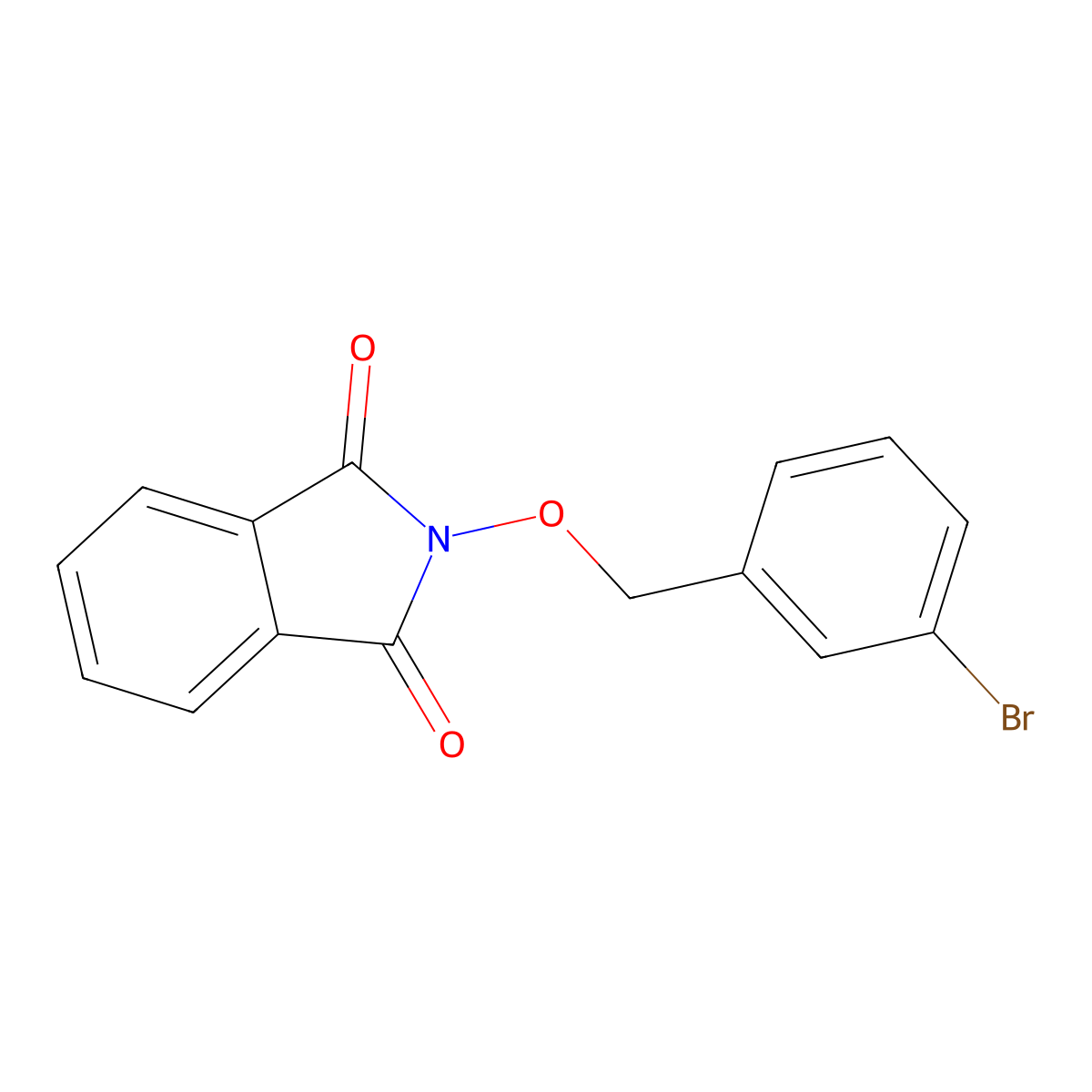 2-[(3-Bromophenyl)methoxy]isoindole-1,3-dione molecular structure, CAS 137107-28-9