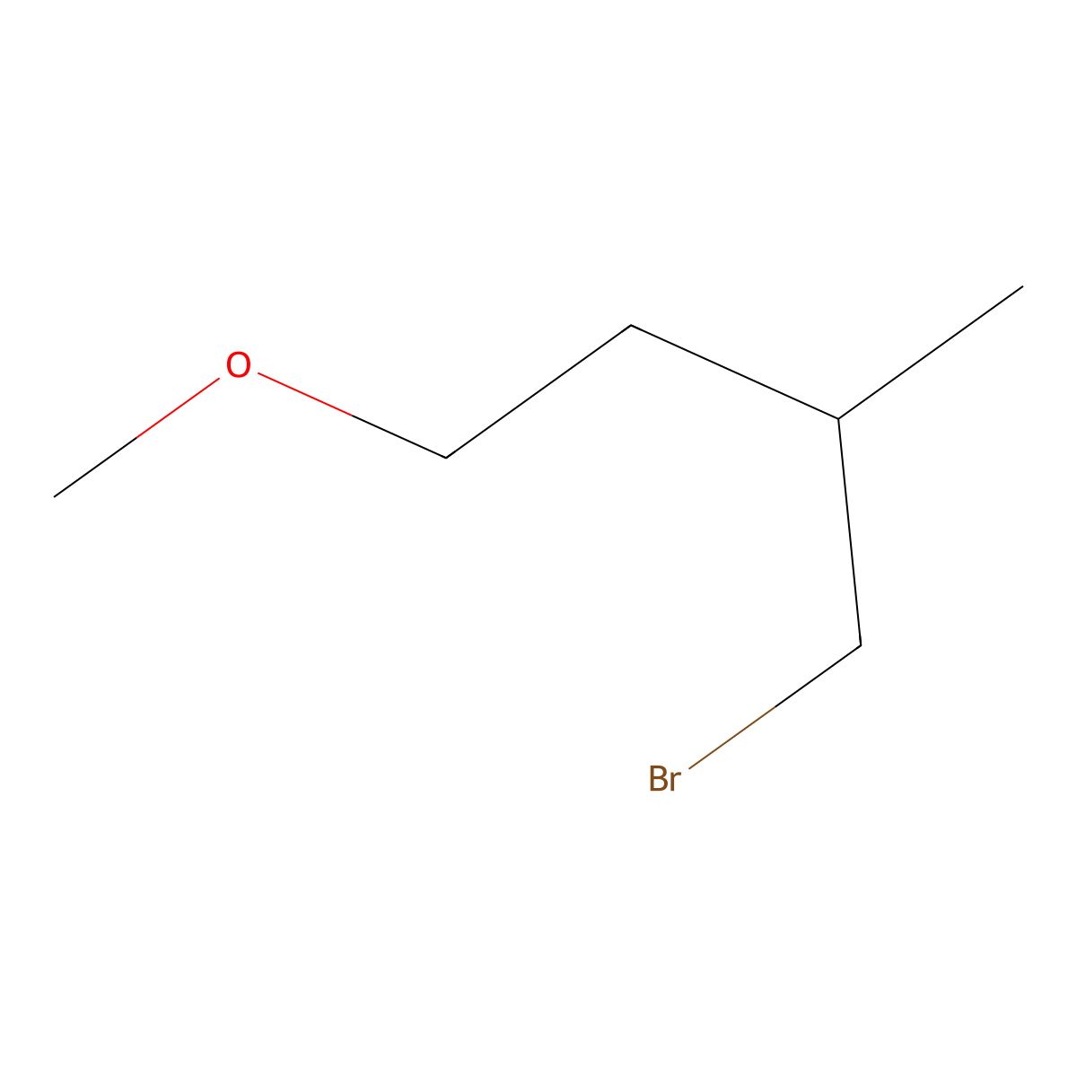 1-Bromo-4-methoxy-2-methylbutane molecular structure, CAS 137109-54-7