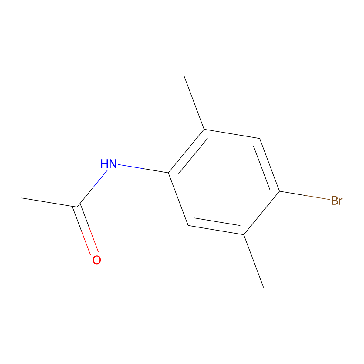 N-(4-Bromo-2,5-dimethylphenyl)acetamide molecular structure, CAS 13711-31-4