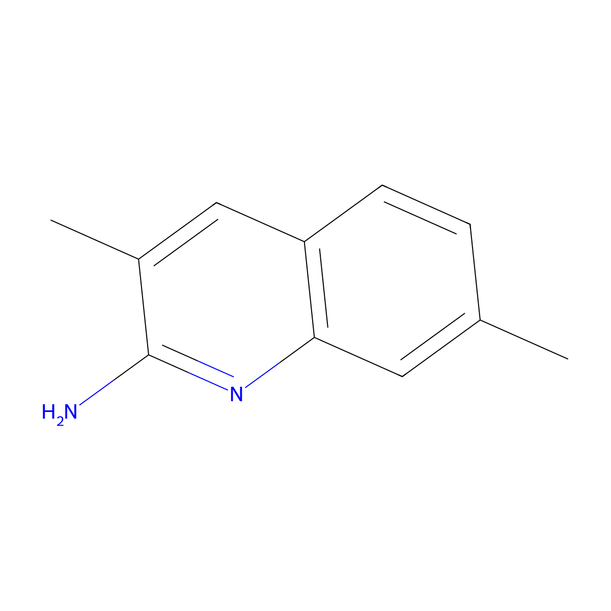 3,7-Dimethylquinolin-2-amine molecular structure, CAS 137110-40-8