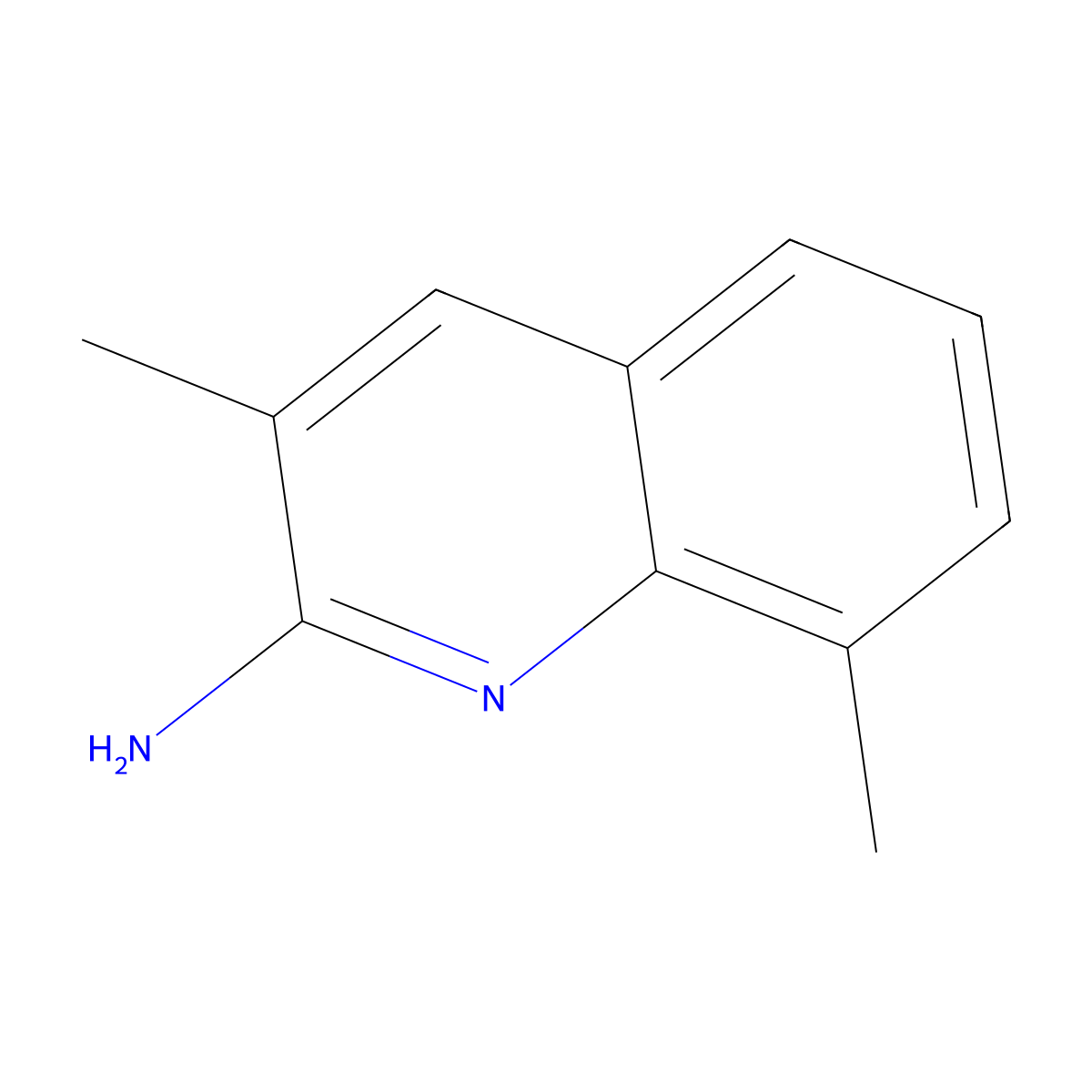 3,8-Dimethylquinolin-2-amine molecular structure, CAS 137110-41-9